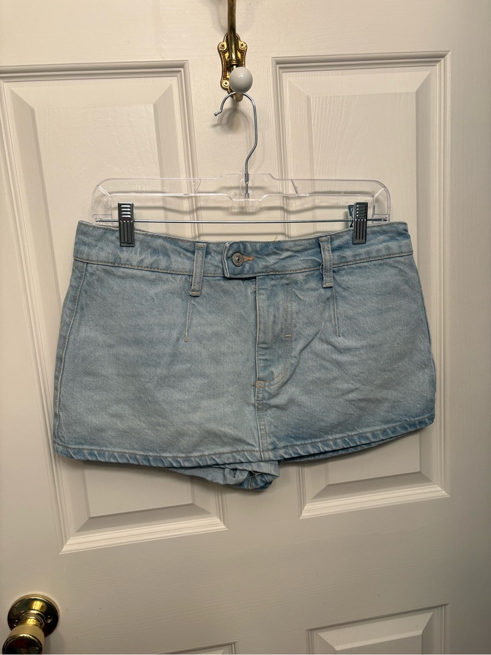 We The Free Light Wash Denim Skort